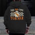 Fab Boo Lous Teacher Retro Ghost Spooky Halloween Costume Men Zip Up Hoodie Back Print, funny design Fab Boo Lous Teacher Retro Ghost Spooky Halloween Costume Men Zip Up Hoodie Back Print, funny design