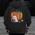 Fall Book Pumpkin Ghost Reading Books Halloween Teacher Men Zip Up Hoodie Back Print, funny design Fall Book Pumpkin Ghost Reading Books Halloween Teacher Men Zip Up Hoodie Back Print, funny design