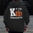 Fall Kindergarten Teacher K Is For Buffalo Plaid Pumpkin Men Zip Up Hoodie Back Print, funny design Fall Kindergarten Teacher K Is For Buffalo Plaid Pumpkin Men Zip Up Hoodie Back Print, funny design