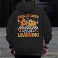 Fall In Love With Learning Fall Teacher Thanksgiving Retro Men Zip Up Hoodie Back Print, funny design Fall In Love With Learning Fall Teacher Thanksgiving Retro Men Zip Up Hoodie Back Print, funny design