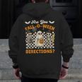 Are You Fall o Ween Directions Halloween Skeleton Teacher Men Zip Up Hoodie Back Print, funny design