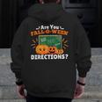 Are You Fall O Ween Directions Halloween Teacher Retro Men Zip Up Hoodie Back Print, funny design