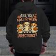 Are You Fall O Ween Directions Teacher Halloween Dog Ghost Men Zip Up Hoodie Back Print, funny design