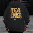Fall Teacher Pumpkin Coquette Bow Autumn Classroom Men Zip Up Hoodie Back Print, funny design