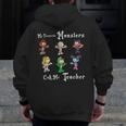 My Favorite Monsters Call Me Teacher Thank Mummy Vampire Bat Men Zip Up Hoodie Back Print, funny design My Favorite Monsters Call Me Teacher Thank Mummy Vampire Bat Men Zip Up Hoodie Back Print, funny design
