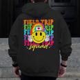 Field Trip Squad Groovy Field Day Smile Face Teacher Tie Dye Men Zip Up Hoodie Back Print, Groovy Teacher Gifts, funny design Field Trip Squad Groovy Field Day Smile Face Teacher Tie Dye Men Zip Up Hoodie Back Print, Groovy Teacher Gifts, funny design