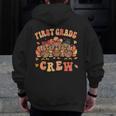 First Grade Crew Thanksgiving Fall Teacher 1st Grade Team Men Zip Up Hoodie Back Print, First Grade Teacher Gifts, funny design First Grade Crew Thanksgiving Fall Teacher 1st Grade Team Men Zip Up Hoodie Back Print, First Grade Teacher Gifts, funny design