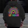 First Grade Rainbow Girls Boys Teacher Team 1st Grade Squad Men Zip Up Hoodie Back Print, First Grade Teacher Gifts, funny design First Grade Rainbow Girls Boys Teacher Team 1st Grade Squad Men Zip Up Hoodie Back Print, First Grade Teacher Gifts, funny design