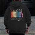Floral Books Never Underestimate A Public School Teacher Men Zip Up Hoodie Back Print, funny design
