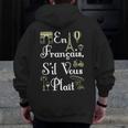 French Teacher En Francais S'Il Vous Plait End Of Year Men Zip Up Hoodie Back Print, funny design