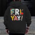 Fri Yay Teacher Happy Friday Friyay Weekend Back To School Men Zip Up Hoodie Back Print, funny design