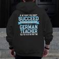 Fun German Teacher Appreciation Language Class Saying Men Zip Up Hoodie Back Print, German Teacher Gifts, funny design Fun German Teacher Appreciation Language Class Saying Men Zip Up Hoodie Back Print, German Teacher Gifts, funny design