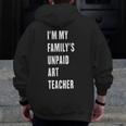 Funny Art Teacher Men Zip Up Hoodie Back Print, funny design