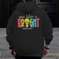 Your Future Is Bright Educator Teacher Student Men Zip Up Hoodie Back Print, Future Teacher Gifts, funny design