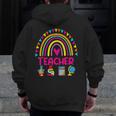 Future Kids Career Teacher Rainbow Boy Girl Graduations Men Zip Up Hoodie Back Print, Future Teacher Gifts, funny design