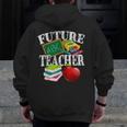 Future Teacher With Canyon And Book Teacher Men Women Girls Kids Men Zip Up Hoodie Back Print, Future Teacher Gifts, funny design