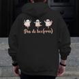 Ghost Ballet Dancer Halloween Dance Teacher Pas De Boo-Rée Men Zip Up Hoodie Back Print, funny design Ghost Ballet Dancer Halloween Dance Teacher Pas De Boo-Rée Men Zip Up Hoodie Back Print, funny design