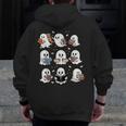 Ghosts With Books Library Halloween Men Women Kids Teacher Men Zip Up Hoodie Back Print, funny design Ghosts With Books Library Halloween Men Women Kids Teacher Men Zip Up Hoodie Back Print, funny design