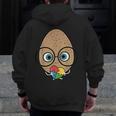 The Good Egg Teacher Halloween Costume Food Group Cute Men Zip Up Hoodie Back Print, funny design