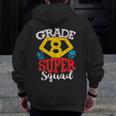 Grade 8 Super Squad Superhero Teacher Team Men Zip Up Hoodie Back Print, Super Teacher Gifts, funny design
