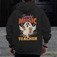Groovy Faboolous Spooky Music Teacher Halloween Men Women Men Zip Up Hoodie Back Print, Groovy Teacher Gifts, funny design