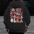 Groovy In My Spooky Teacher Era Halloween Party Boo Men Zip Up Hoodie Back Print, Groovy Teacher Gifts, funny design