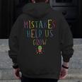 Growth Mindset Shirt For Teacher Mistakes Help Us Grow Men Zip Up Hoodie Back Print, funny design Growth Mindset Shirt For Teacher Mistakes Help Us Grow Men Zip Up Hoodie Back Print, funny design