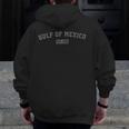 Gulf Of Mexico Est 1550 Retro Vintage For Women Men Teacher Men Zip Up Hoodie Back Print, funny design