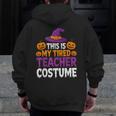Halloween Costumes For Teachers Tired Teacher Costume Tee Men Zip Up Hoodie Back Print, funny design Halloween Costumes For Teachers Tired Teacher Costume Tee Men Zip Up Hoodie Back Print, funny design