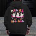 Halloween Dance Teacher Pas De Boo-Ree Ghost Ballet Dancer Men Zip Up Hoodie Back Print, funny design Halloween Dance Teacher Pas De Boo-Ree Ghost Ballet Dancer Men Zip Up Hoodie Back Print, funny design