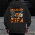 Halloween Kindergarten Boo Crew Kinder Teacher Student Men Zip Up Hoodie Back Print, funny design