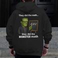 Halloween Monster Math Pun Teacher Humor Men Zip Up Hoodie Back Print, funny design Halloween Monster Math Pun Teacher Humor Men Zip Up Hoodie Back Print, funny design