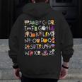 Halloween Nursery Teacher Shirt Halloween Alphabet Men Zip Up Hoodie Back Print, funny design