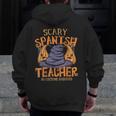 Halloween Scary Spanish Teacher No Costume Required For Men Women Men Zip Up Hoodie Back Print, funny design