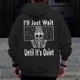 Halloween Teacher Math I'Ll Just Wait Until It's Quiet Men Zip Up Hoodie Back Print, funny design