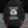 Halloween Teacher Tshirts Zombie Teachers Love Brains Men Zip Up Hoodie Back Print, funny design Halloween Teacher Tshirts Zombie Teachers Love Brains Men Zip Up Hoodie Back Print, funny design