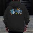 Hanukkah Leopard Plaid Teacher Chanukah Jewish Women Men Men Zip Up Hoodie Back Print, funny design Hanukkah Leopard Plaid Teacher Chanukah Jewish Women Men Men Zip Up Hoodie Back Print, funny design