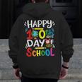 Happy 100th Day Of School 100 Days Of School Teacher Student Men Zip Up Hoodie Back Print, funny design Happy 100th Day Of School 100 Days Of School Teacher Student Men Zip Up Hoodie Back Print, funny design