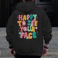 Happy To See Your Face Teacher Disco Ball Back To School Men Zip Up Hoodie Back Print, funny design Happy To See Your Face Teacher Disco Ball Back To School Men Zip Up Hoodie Back Print, funny design