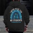 Happy Teacher I Wear Blue For My Students Autism Awareness Men Zip Up Hoodie Back Print, funny design Happy Teacher I Wear Blue For My Students Autism Awareness Men Zip Up Hoodie Back Print, funny design