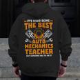 Hard Being The Best Auto Mechanics Teacher For Men Women Kids Men Zip Up Hoodie Back Print, funny design