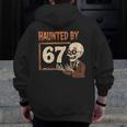 Haunted By 67 Halloween 67 Meme Six Seven Teacher Men Zip Up Hoodie Back Print, funny design Haunted By 67 Halloween 67 Meme Six Seven Teacher Men Zip Up Hoodie Back Print, funny design
