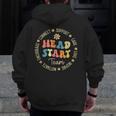 Head Start Team Homeschooling Teacher Back To School Men Zip Up Hoodie Back Print, funny design