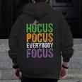 Hocus Pocus Everybody Focus Teacher Halloween Men Zip Up Hoodie Back Print, funny design Hocus Pocus Everybody Focus Teacher Halloween Men Zip Up Hoodie Back Print, funny design