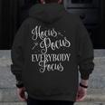 Hocus Pocus Everybody Focus Teacher Halloween Shirt Men Zip Up Hoodie Back Print, funny design