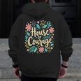 House Of Courage Flowers RCA School Teacher Student Tee Men Zip Up Hoodie Back Print, funny design House Of Courage Flowers RCA School Teacher Student Tee Men Zip Up Hoodie Back Print, funny design
