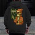 HUGvyn Halloween Skeleton Six Seven 67 Meme PEMDAS Teacher Men Zip Up Hoodie Back Print, funny design HUGvyn Halloween Skeleton Six Seven 67 Meme PEMDAS Teacher Men Zip Up Hoodie Back Print, funny design