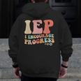 IEP I Encourage Progress Special Education Teacher Graphics Men Zip Up Hoodie Back Print, funny design