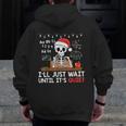 I'Ll Just Wait Until It's Quiet Skeleton Teacher Christmas Men Zip Up Hoodie Back Print, funny design I'Ll Just Wait Until It's Quiet Skeleton Teacher Christmas Men Zip Up Hoodie Back Print, funny design