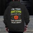 I'm That Awesome Paraeducator Teacher Men Zip Up Hoodie Back Print, funny design